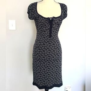 NWOT Betsey Johnson Bustle Skull Dress with tie detail